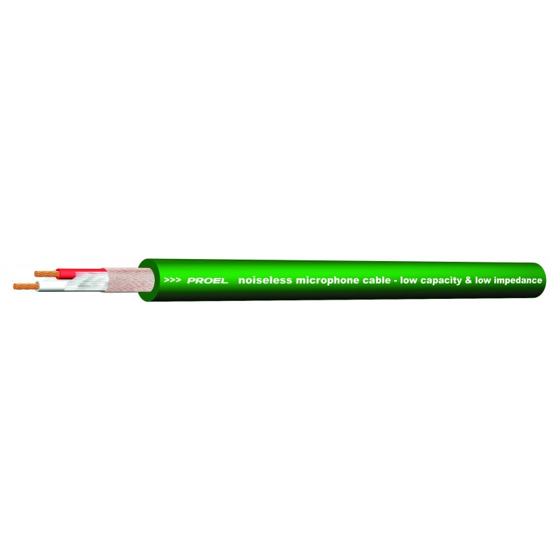 PROEL STAGE HPC210GN MICROPHONE cables kabel mikrofonowy (2 x 0.22mm2) z miedzi beztlenowej